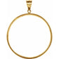 14K Gold Coin Frame for Mexican 50 Peso Round