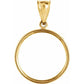 14K Gold Frame for Canadian Maple Leaf 1/4 Oz Round