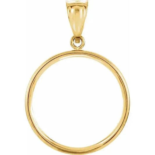 14K Gold Frame for Chinese Panda 1/4 Oz Round