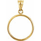 14K Gold Coin Frame for Mexican 2 1/2 Peso Round