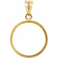 14K Gold Coin Frame for Mexican 2 1/2 Peso Round
