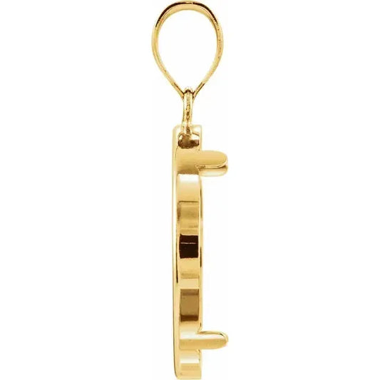 14K Gold Coin Frame Bezel Pendant Mounting for United States $5.00 Round
