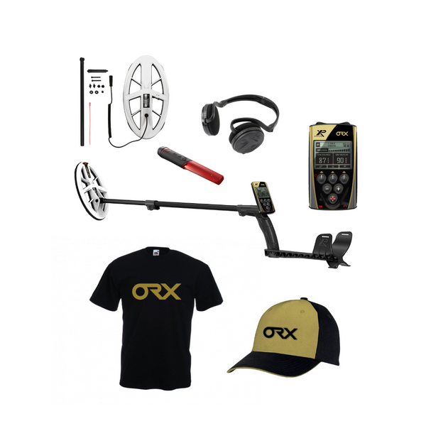 XP ORX Metal Detector 9.5x5 Elliptical HF Coil with MI-6, WSAudio, Bicolour Cap, and T-shirt