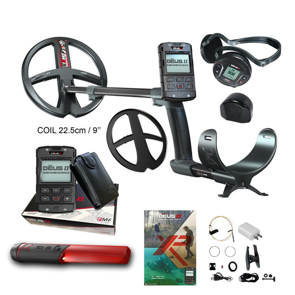 XP DEUS II RC WS6 Metal Detector with XP MI-6 Pointer - Destination Gold Detectors