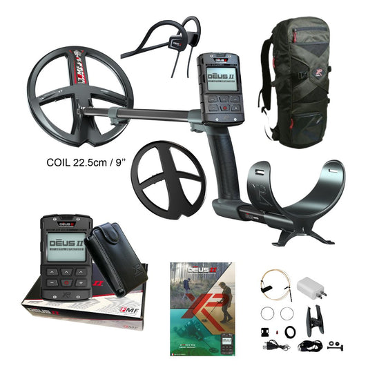 XP DEUS II with BH-01 Headphones Metal Detector and Backpack 240 - Destination Gold Detectors