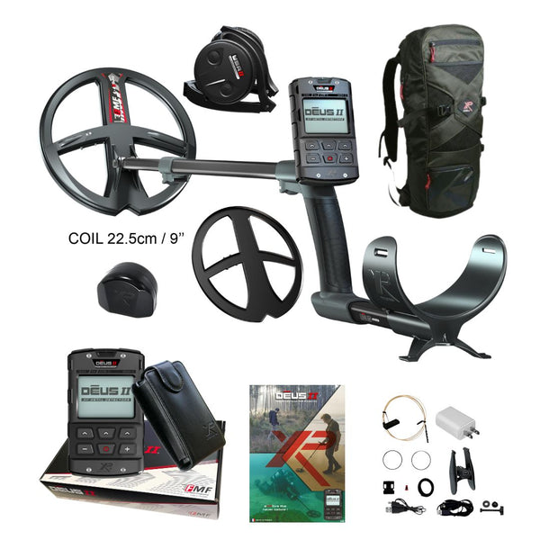 XP DEUS II Metal Detector with WSAII Headphones and Backpack 240- Destination Gold Detectors