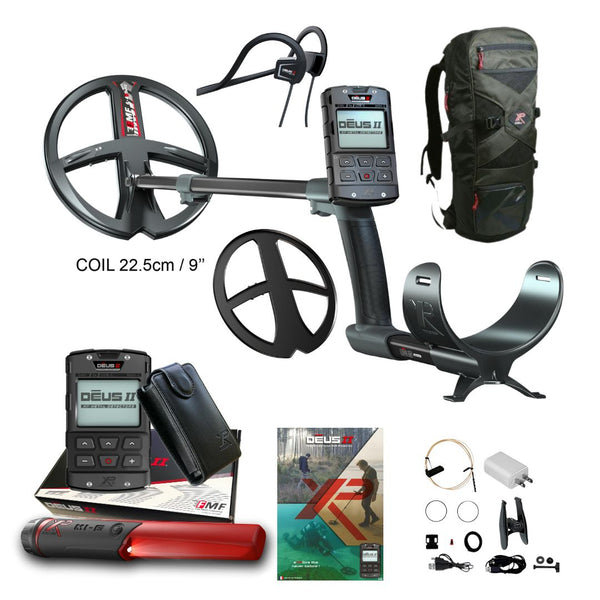 XP DEUS II RC with BH-01 Headphones, MI-6 Pin-pointer and Backpack 240 - Destination Gold Detectors