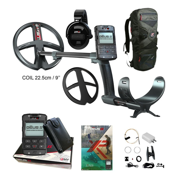 XP DEUS II RC Metal Detector with WSAII-XL and Backpack 240 -Destination Gold Detectors
