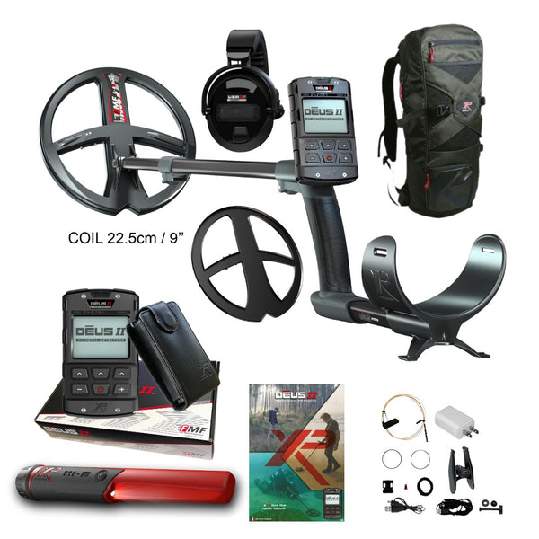 XP DEUS II RC Metal Detector with WSAII XL, Backpack 240 and MI-6 Pointer - Destination Gold Detectors