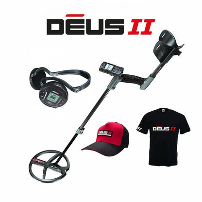 XP DEUS II Metal Detector with WS6 Headphones, DEUS II Cap, and DEUS II  T-Shirt