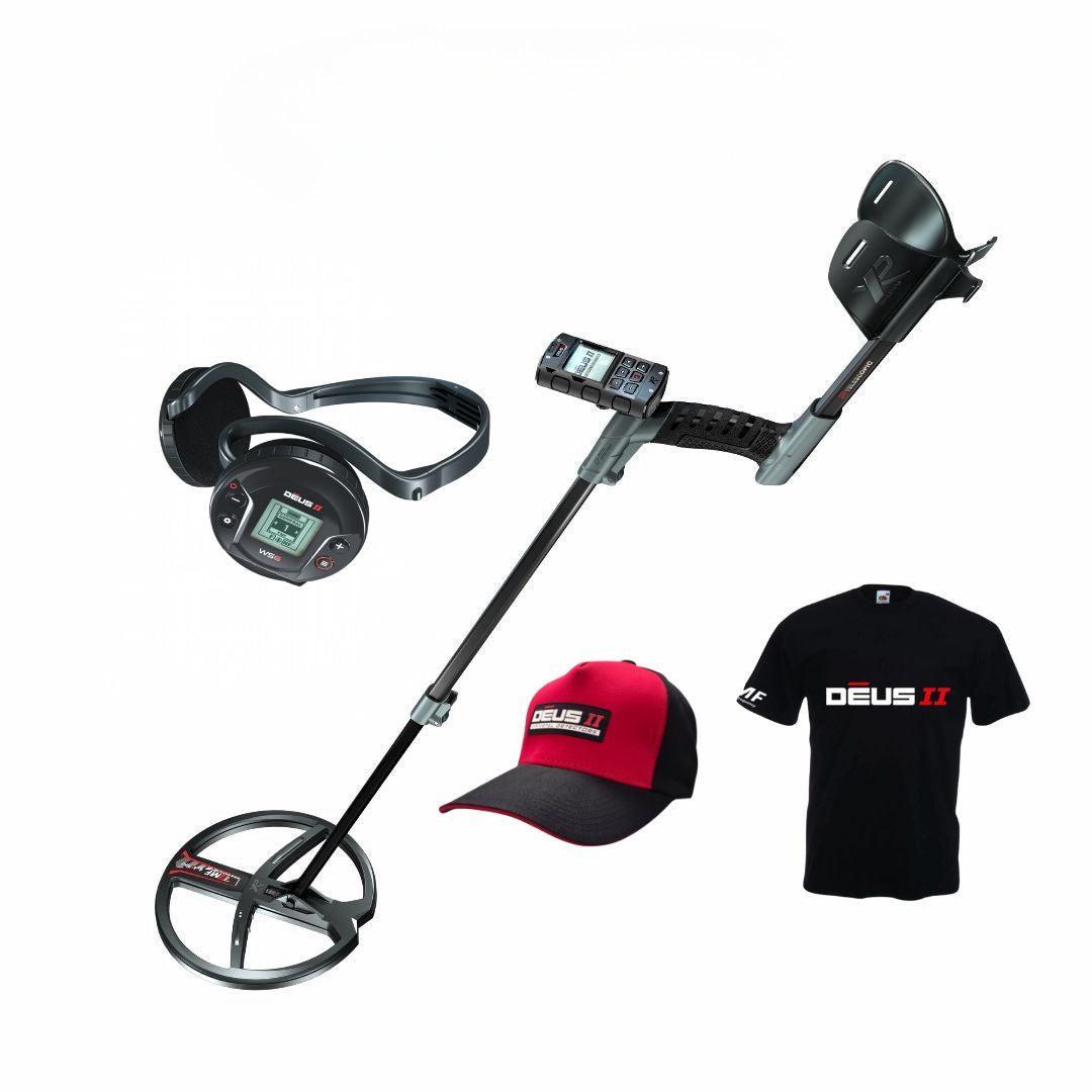 XP DEUS II Metal Detector with WS6 Headphones, DEUS II Cap, and DEUS II  T-Shirt