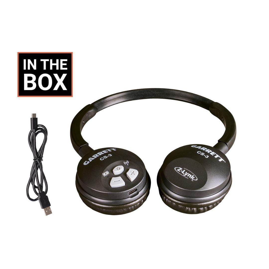 Garrett CS-3 Z-Lynk Metal Detector Wireless Headphones - Destination Gold Detectors