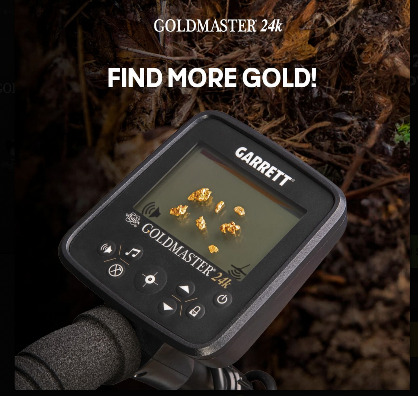 Garrett Goldmaster 24k Metal Detector with 2 Search Coils Package