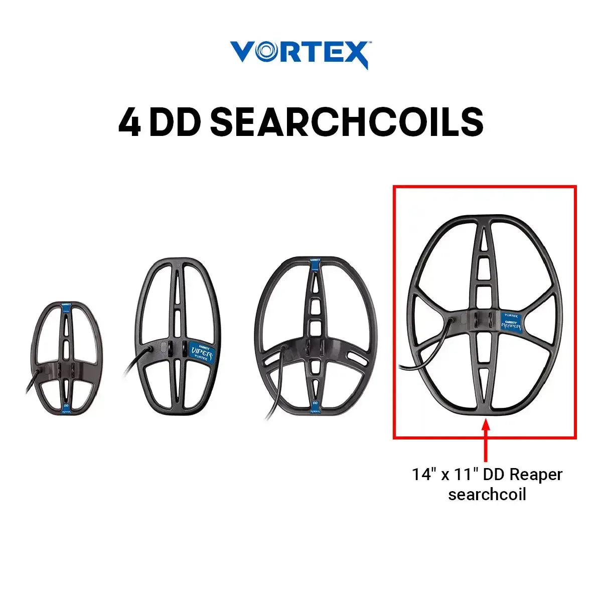 Garrett Vortex 14” x 11” DD Reaper Searchcoil