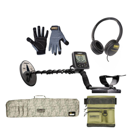 Garrett GoldMaster 24K Metal Detector w/ Headphones, Gloves and Camouflage Bag
