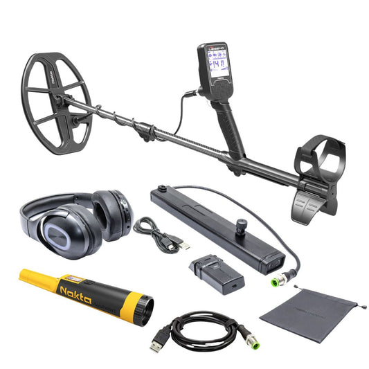 Nokta Legend Metal Detector Pro Package with 2 Coils and Replaceable Spare Battery