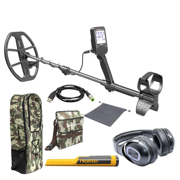 Nokta Legend WHP Metal Detector with LG30 Coil and Backpack and Pouch and AccuPoint