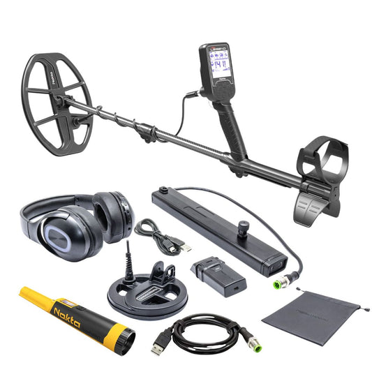 Nokta Legend Metal Detector Pro Package with Replaceable Spare Battery