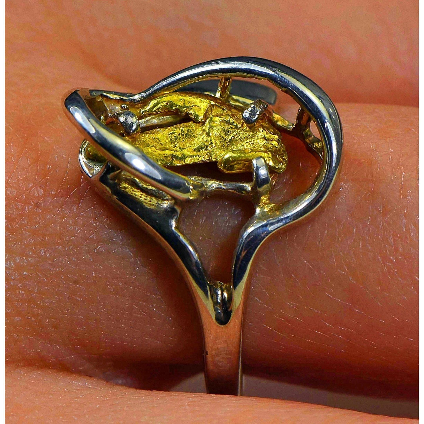 Orocal Gold Nugget Ladies Ring RL784NSS-Destination Gold Detectors