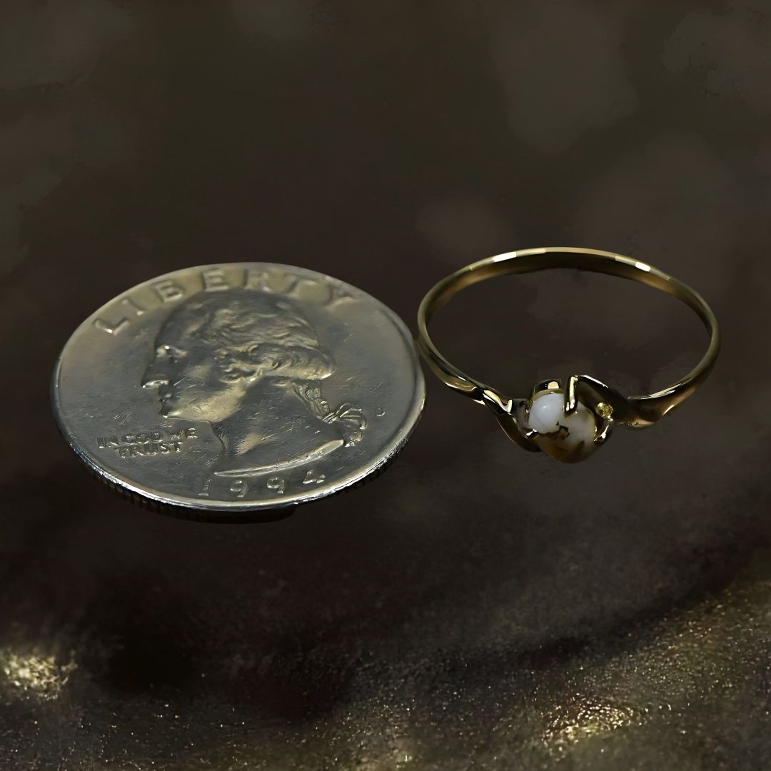 Orocal Gold Quartz Ladies Ring RL789Q-Destination Gold Detectors