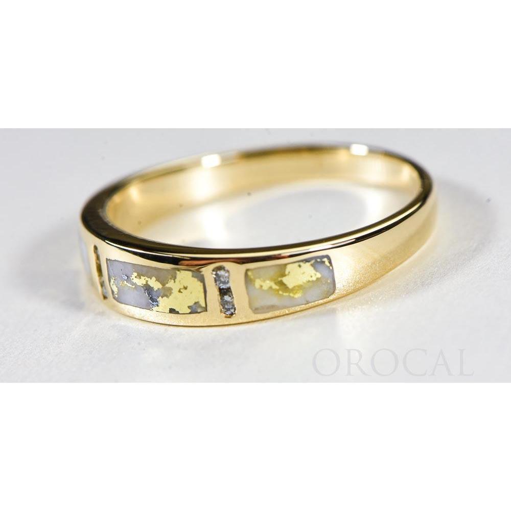 Orocal Gold Quartz Mens Ring with Diamonds RM733D8Q-Destination Gold Detectors