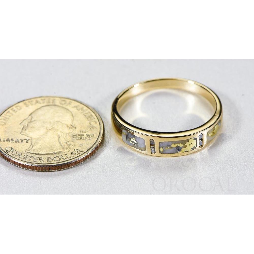 Orocal Gold Quartz Mens Ring with Diamonds RM733D8Q-Destination Gold Detectors