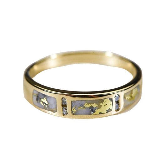 Orocal Gold Quartz Mens Ring with Diamonds RM733D8Q-Destination Gold Detectors
