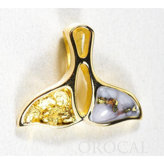 Orocal Gold Quartz Whales Tail Pendant PWT24NQX-Destination Gold Detectors
