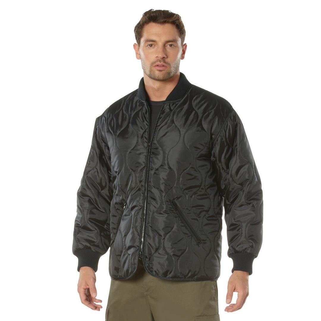 Rothco Black Concealed Carry Quilted Woobie Jacket - Destination Gold Detectors