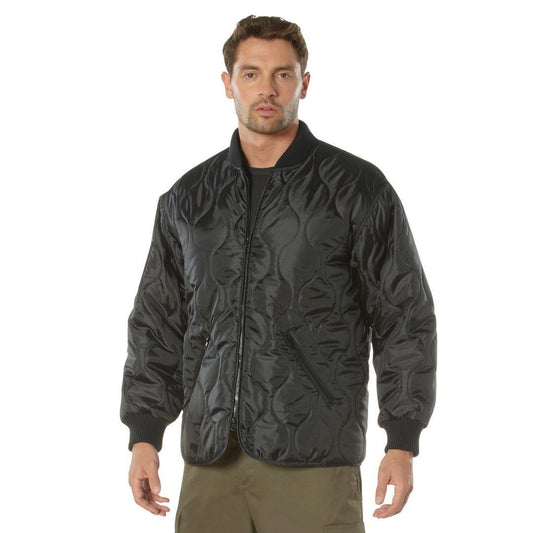 Rothco Black Concealed Carry Quilted Woobie Jacket - Destination Gold Detectors