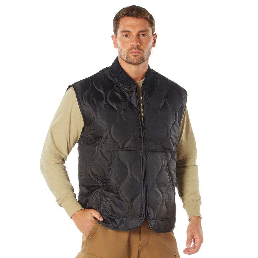 Rothco Black Quilted Woobie Vest