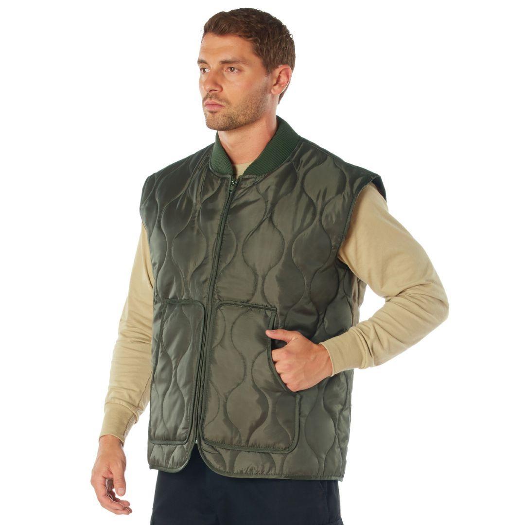 Rothco Quilted Woobie Vest - Olive Drab - Destination Gold Detectors