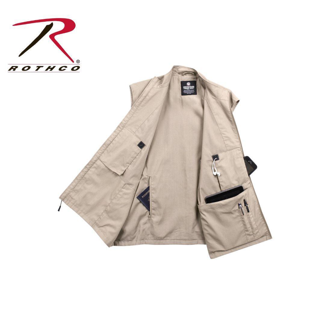 Rothco Undercover Travel Vest Khaki-Destination Gold Detectors