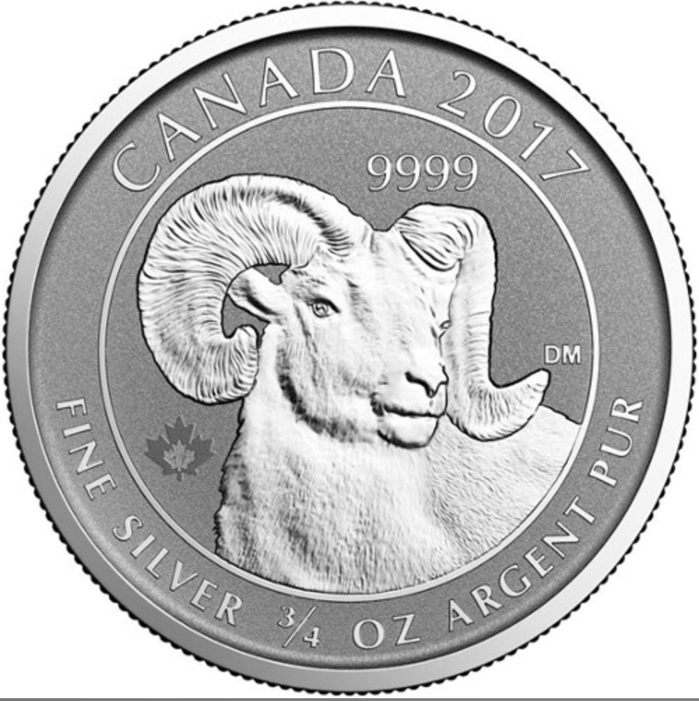 Free 3/4 oz Canadian Silver Big Horn Sheep Coin