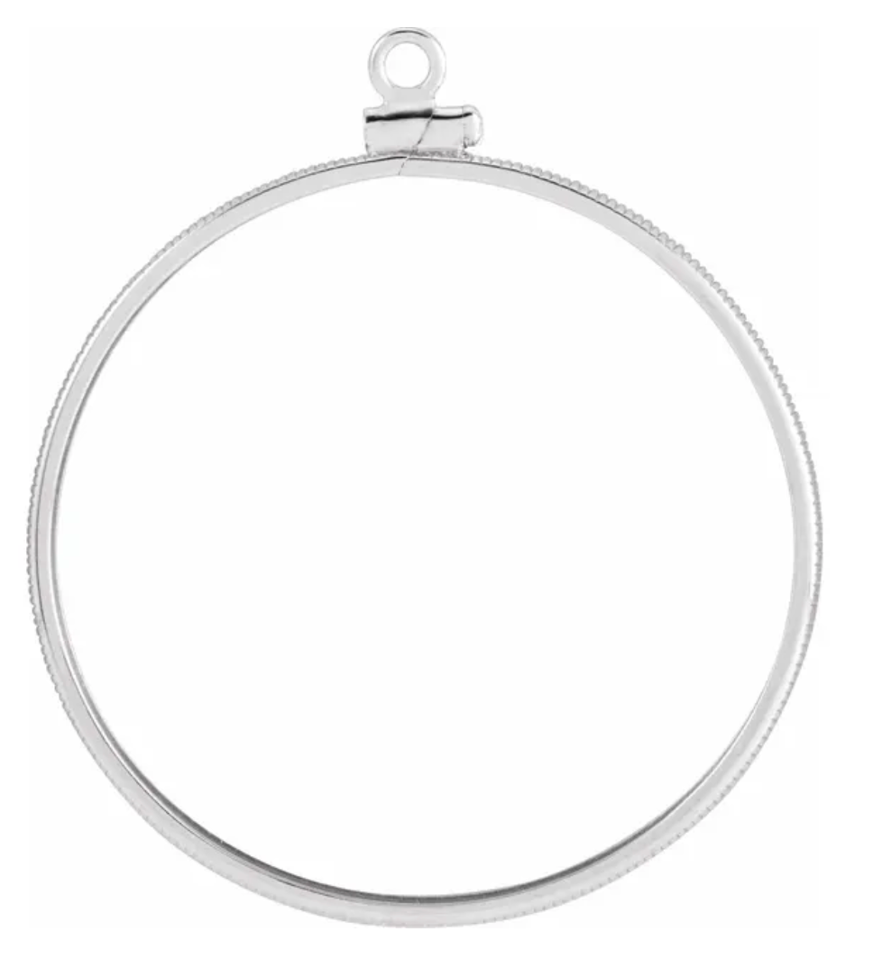 1 Oz .9999 Pure Silver Maple Coin w/ Sterling Silver Frame Pendant