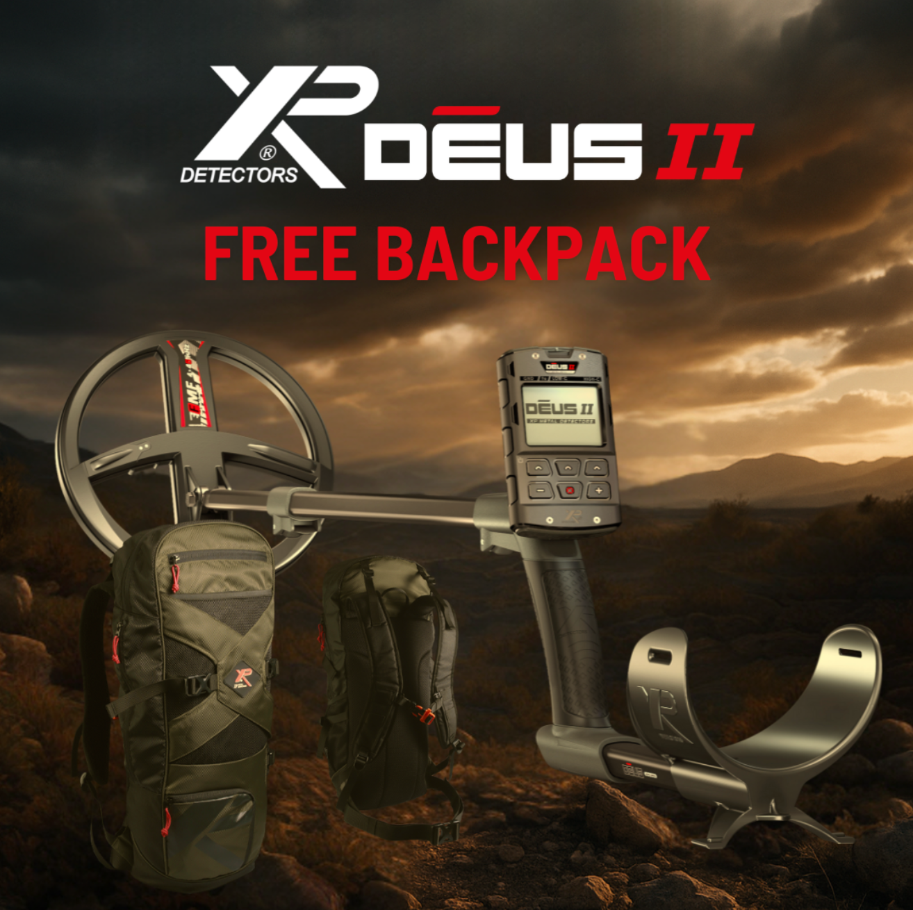 OPEN BOX XP DEUS II Metal Detector w/ Remote Control and Backpack