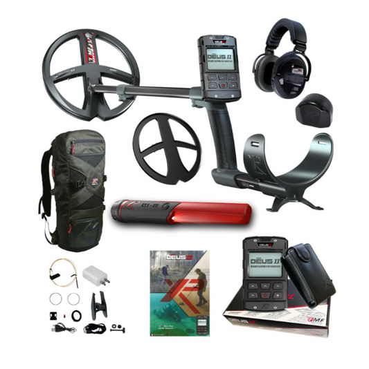 XP DEUS II RC FMF Metal Detector with WSAII-XL and MI-6 Pointer