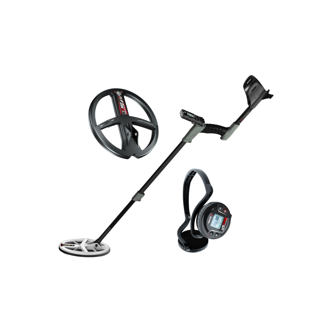 XP DEUS II RC Metal Detector FMF HF2 Elliptical Coil Combo and WS6 Headphones