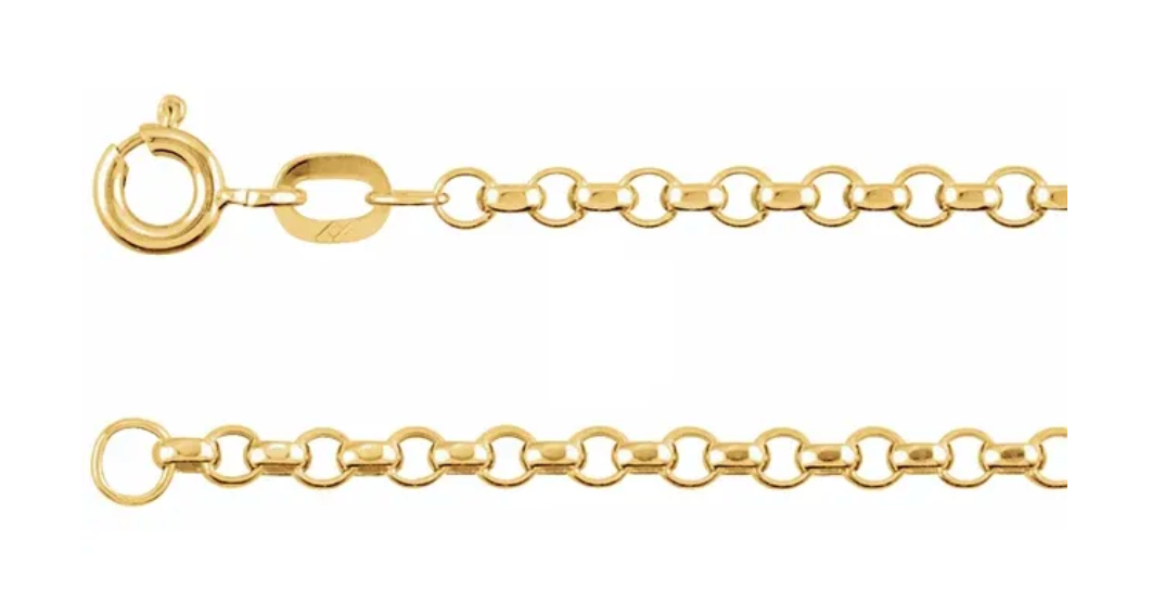 1/10 oz .9999 Pure 24K Maple Gold Bullion with 14K Frame and 20" 2.5 mm Hollow Rolo Chain