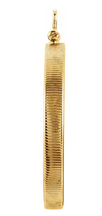 1/4 oz .9999 Pure 24K Maple Gold Round with 14K Frame Pendant