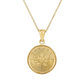1/10 oz .9999 Pure 24K Maple Gold Bullion with 14K Frame & .75 mm 16" Rope Chain