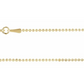 1/10 oz .9999 Pure 24K Maple Gold Bullion with 14K Frame & 1 mm Hollow Bead Chain