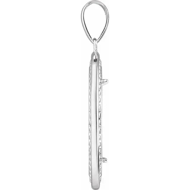 Sterling Silver Coin Frame Bezel Pendant Mounting for United States 1 Cent Round