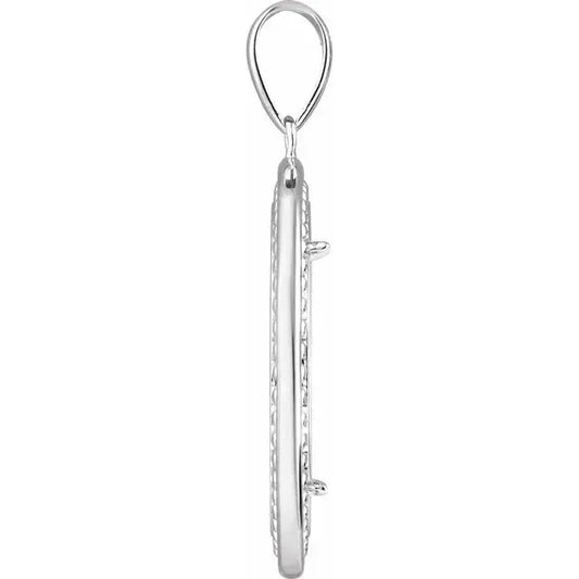 Sterling Silver Coin Frame Bezel Pendant Mounting for United States 1 Cent Round