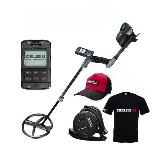 XP DEUS II RC Metal Detector with WSAII Wireless Headphones, Tshirt and Cap