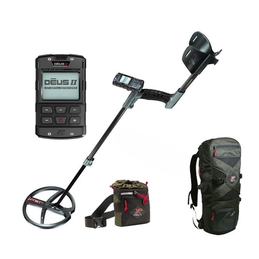 XP DEUS II RC Metal Detector with Backpack 240 and Finds Pouch