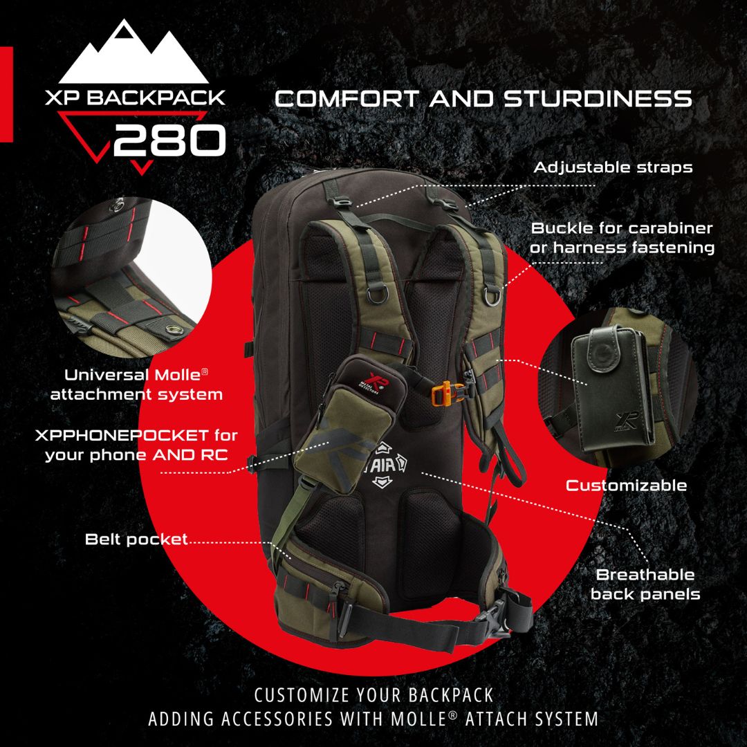 XP Backpack 280 - Metal Detector - Destination Gold Detectors