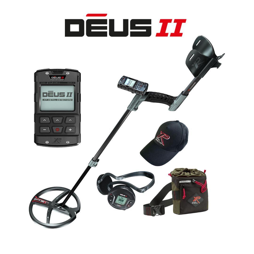 XP DEUS II Metal Detector + Cap + Pouch-Destination Gold Detectors