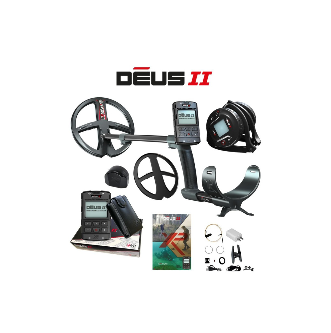 XP DEUS II Metal Detector with Remote Control and WS6 Headphones Open Box