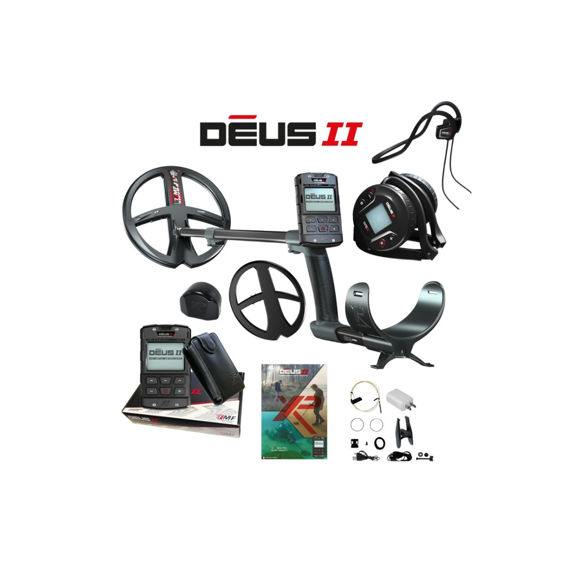 XP DEUS II RC 11" FMF Detector w/ Dive-proof headphones Open Box